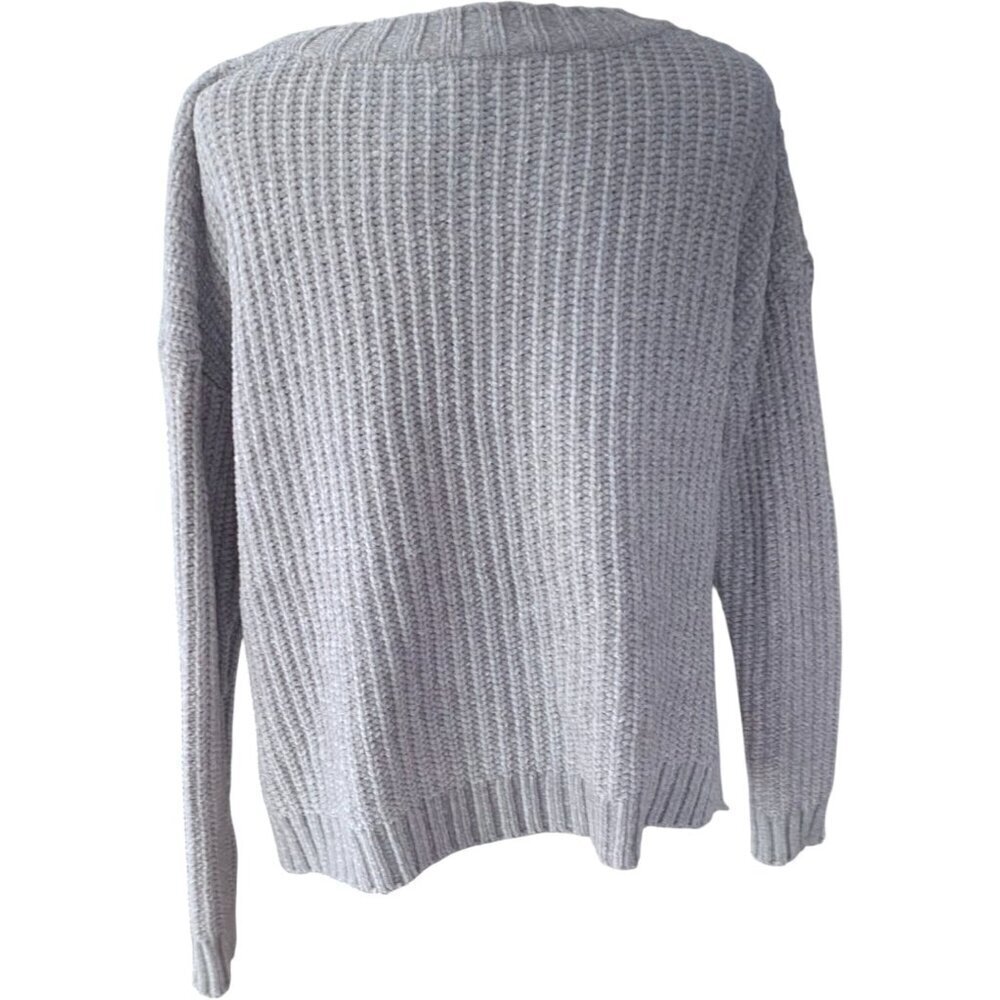 Aerie Gray Chunky Knit Sweater Medium - Picture 4 of 5